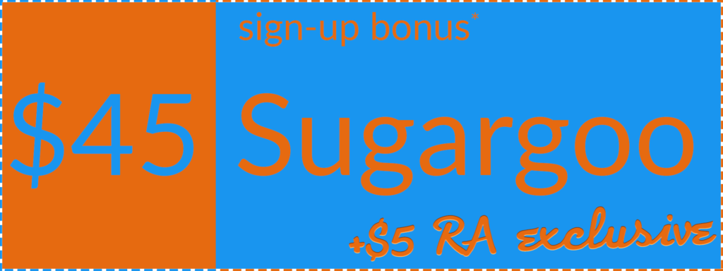 Sugargoo welcome bonus coupon, right orientation, RepArchive exclusive bonus