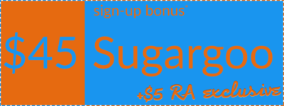 Sugargoo welcome bonus coupon, right orientation, RepArchive exclusive bonus