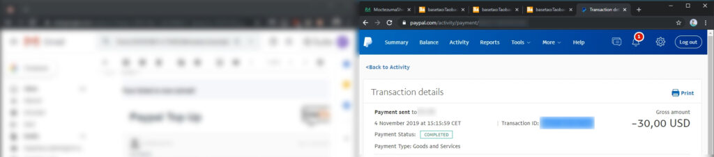 Basetao Paypal Transaction ID