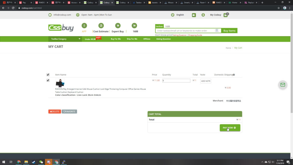 Cssbuy pay now
