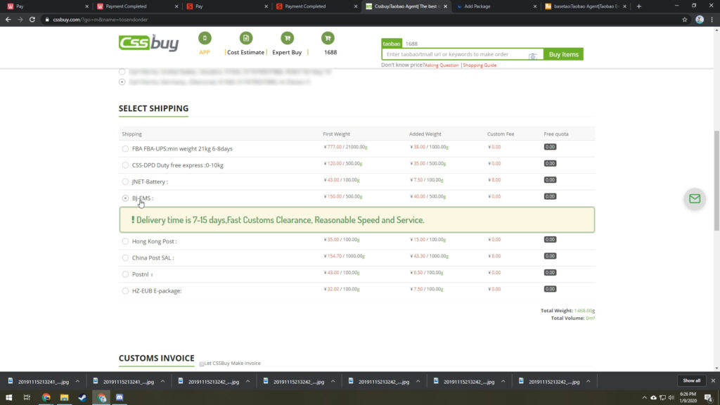 Cssbuy international shipping method